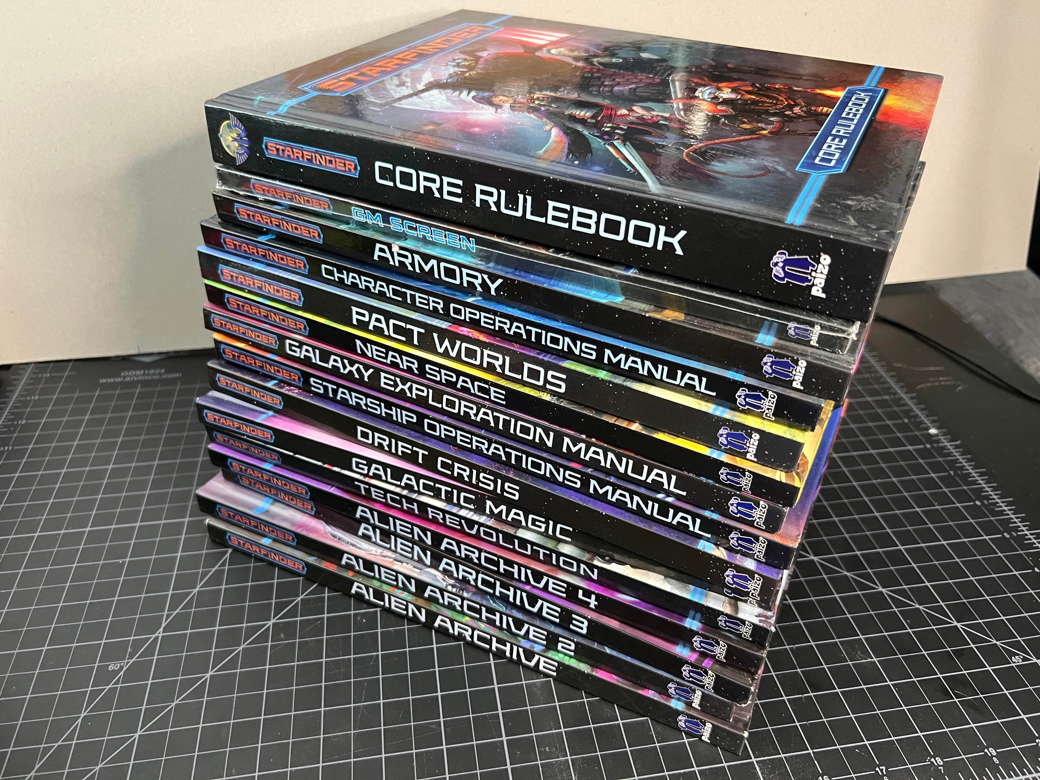 26 lbs of rulebooks