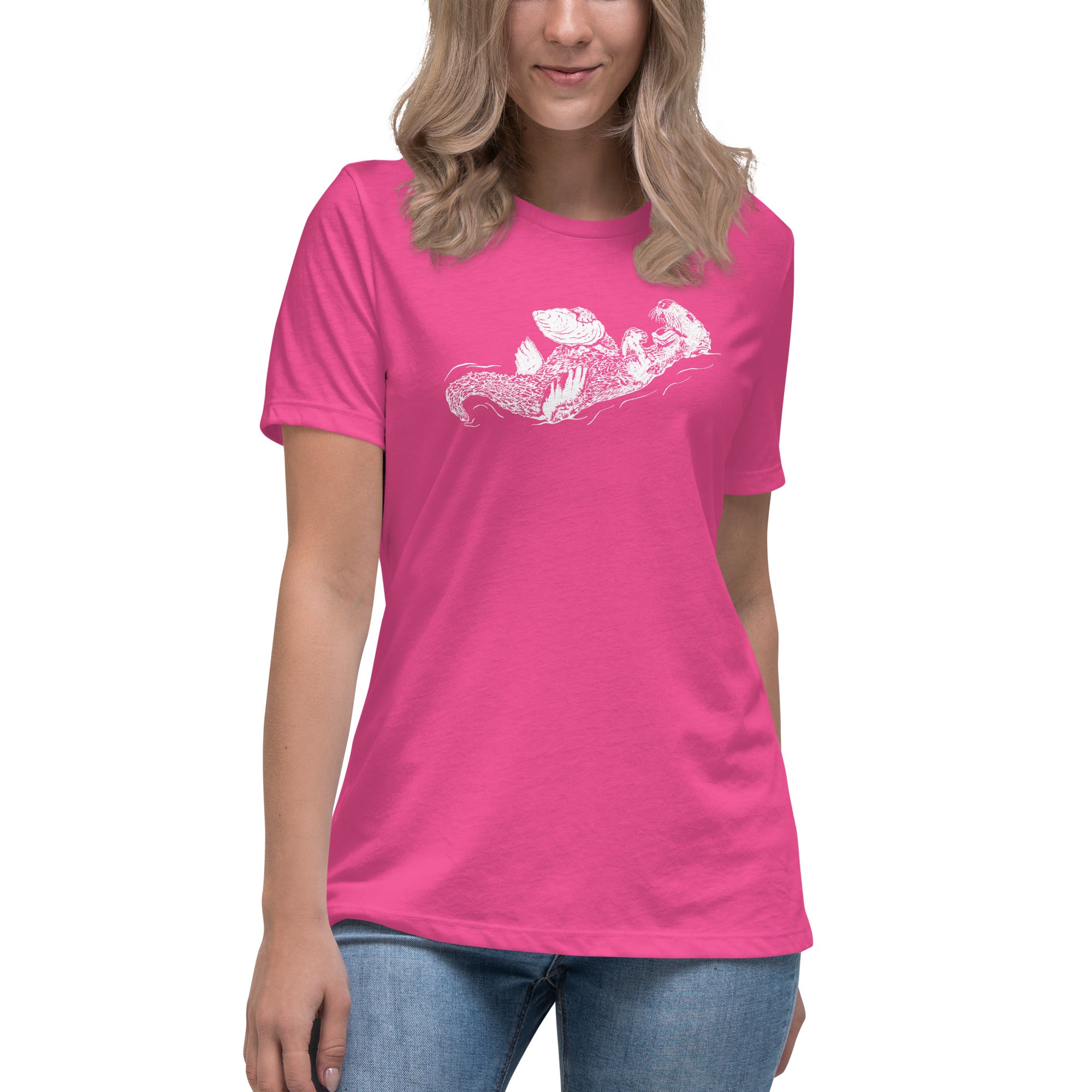 Sea Otter and Oyster Women's Relaxed T-Shirt