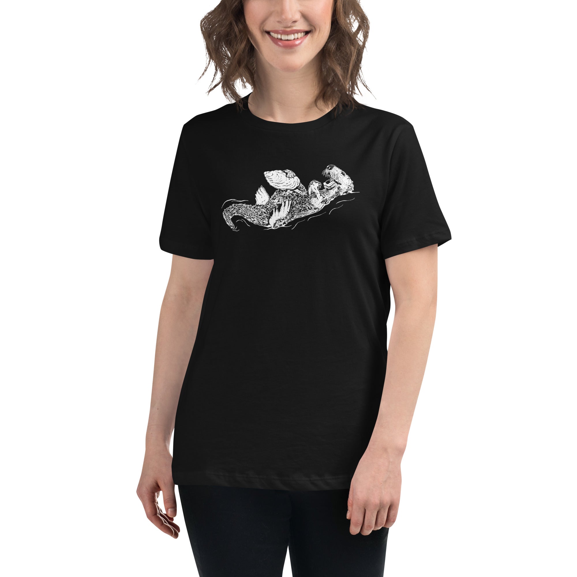 Sea Otter and Oyster Women's Relaxed T-Shirt