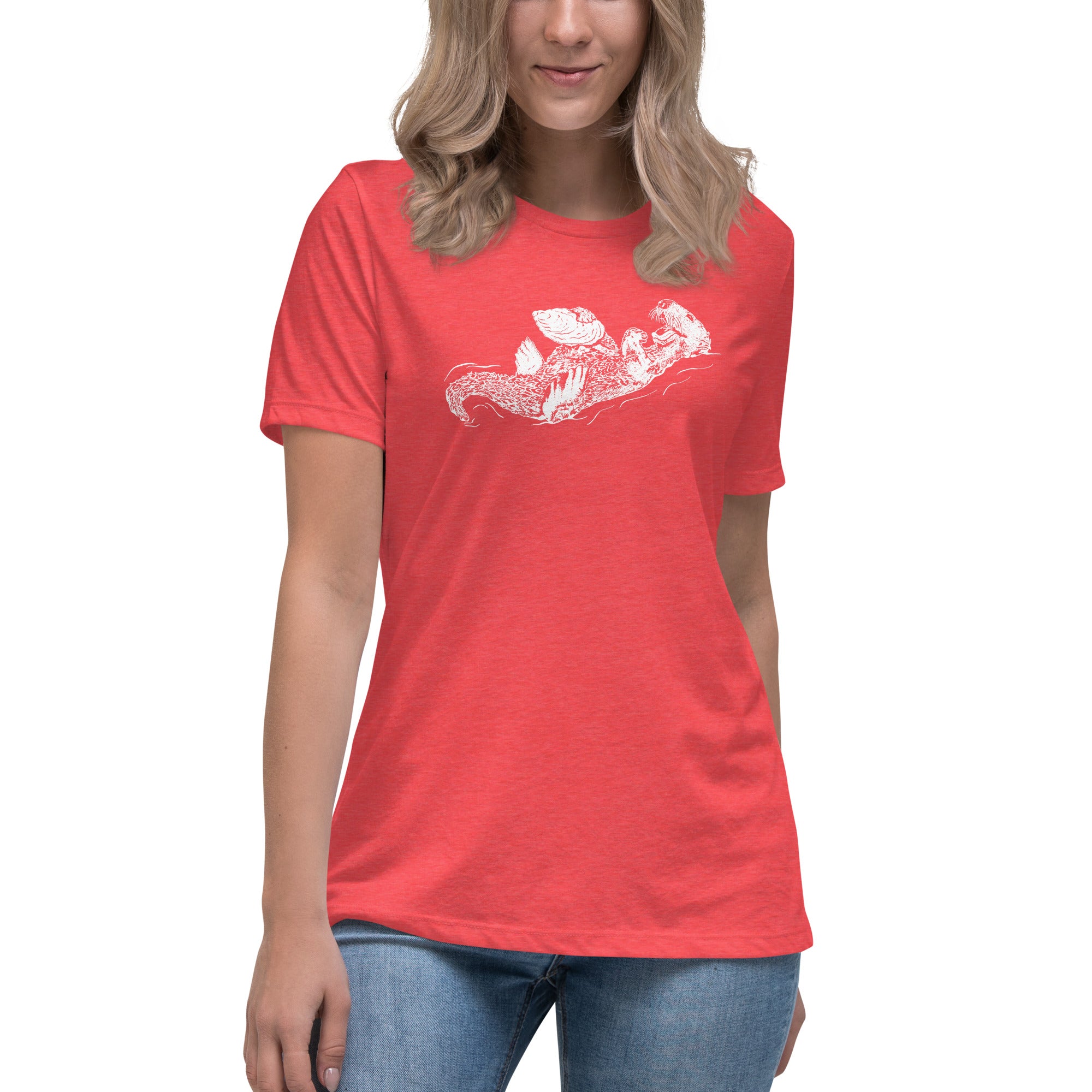 Sea Otter and Oyster Women's Relaxed T-Shirt