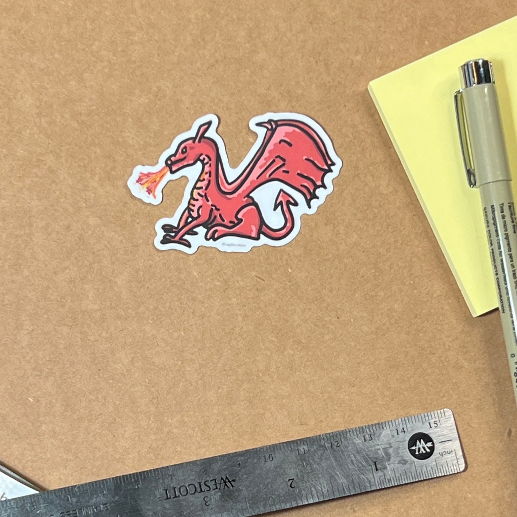Red Dragon Sticker – 2.5"