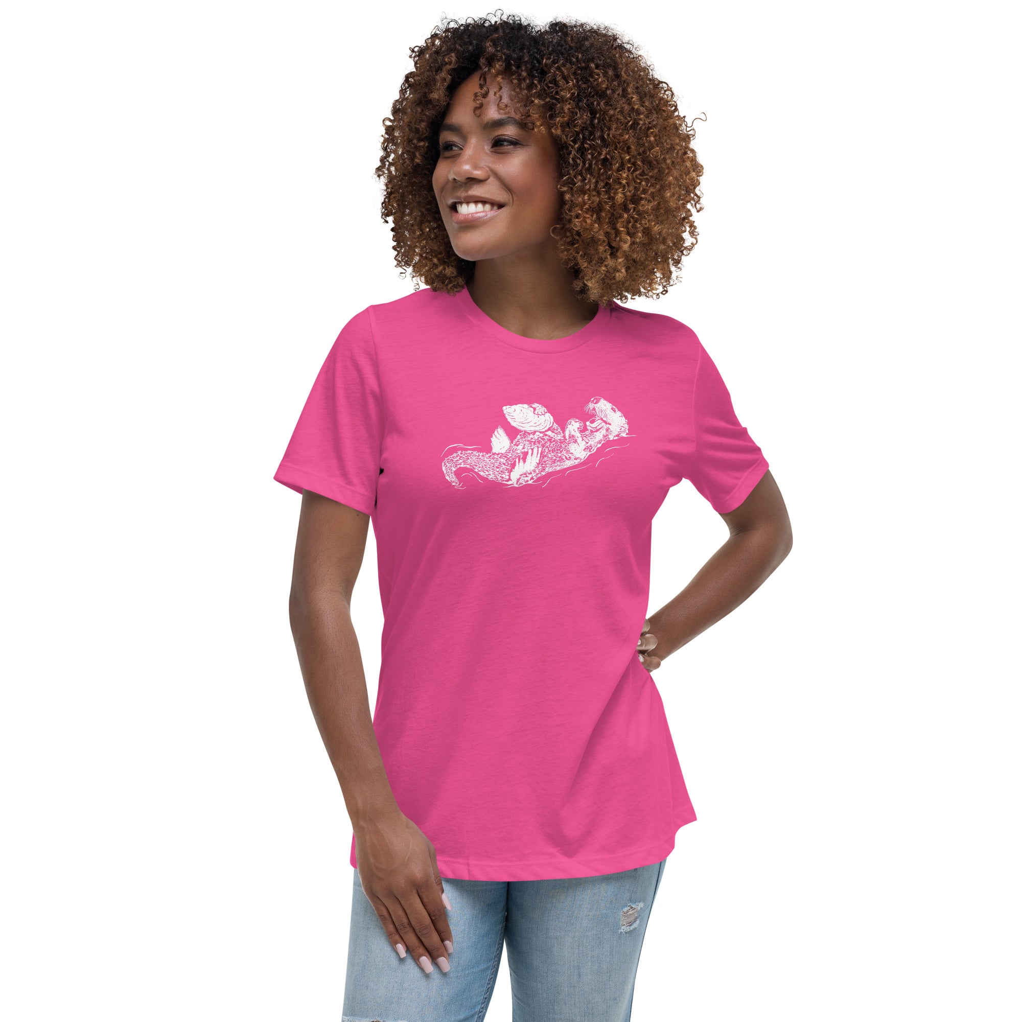 Sea Otter and Oyster Women's Relaxed T-Shirt