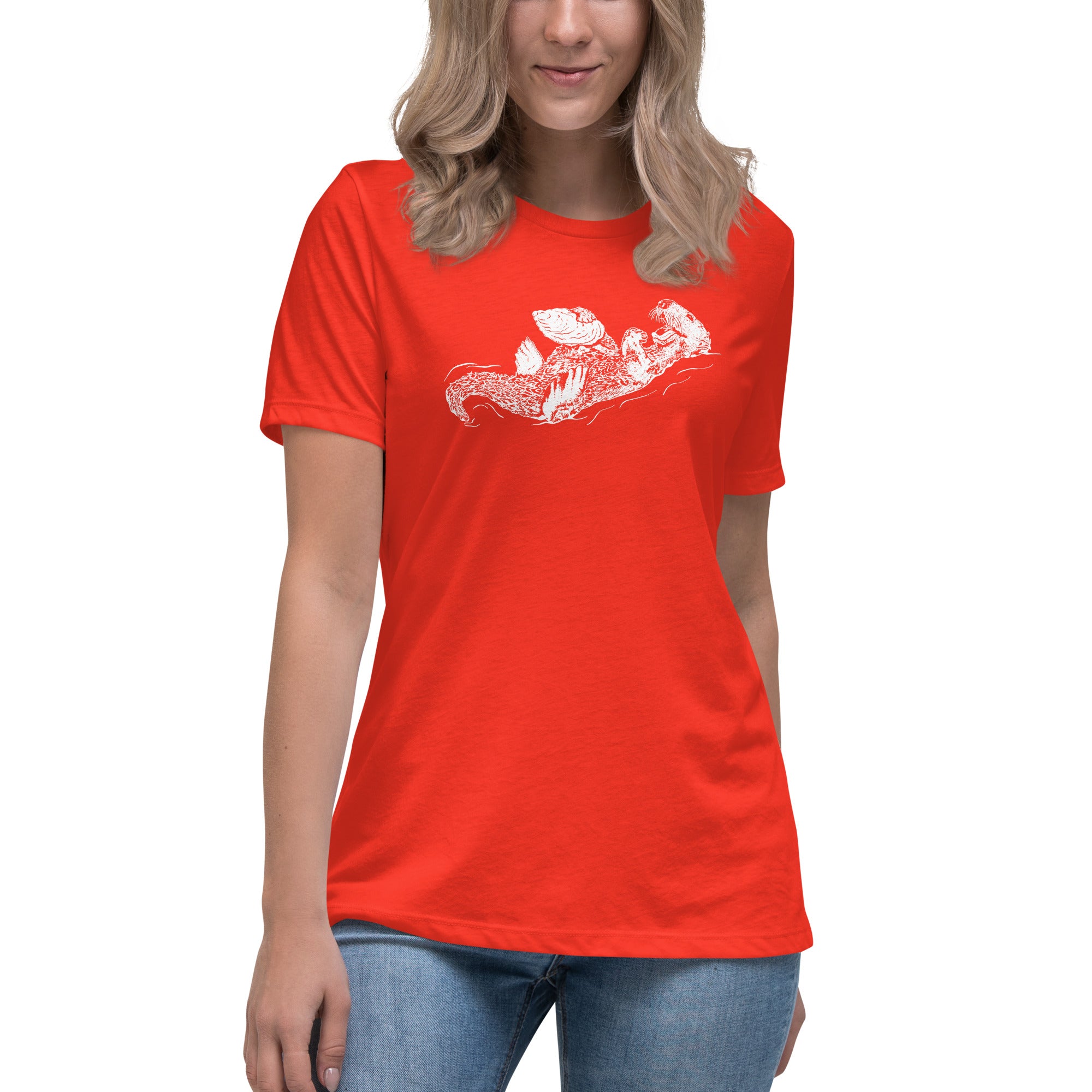 Sea Otter and Oyster Women's Relaxed T-Shirt